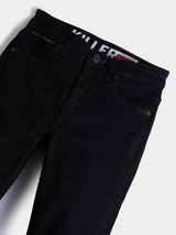 Boys Black Casual Solid Jeans