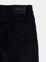Boys Black Casual Solid Jeans