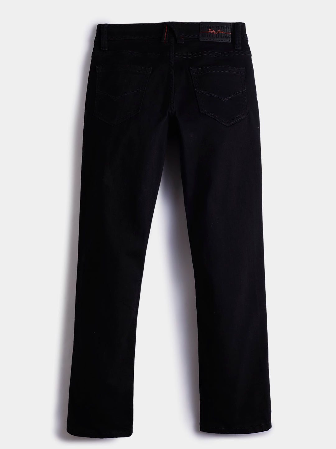 Boys Black Casual Solid Jeans
