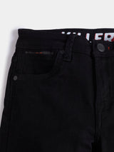 Boys Black Casual Solid Jeans