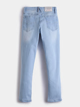 Boys Light Blue Casual Faded Jeans