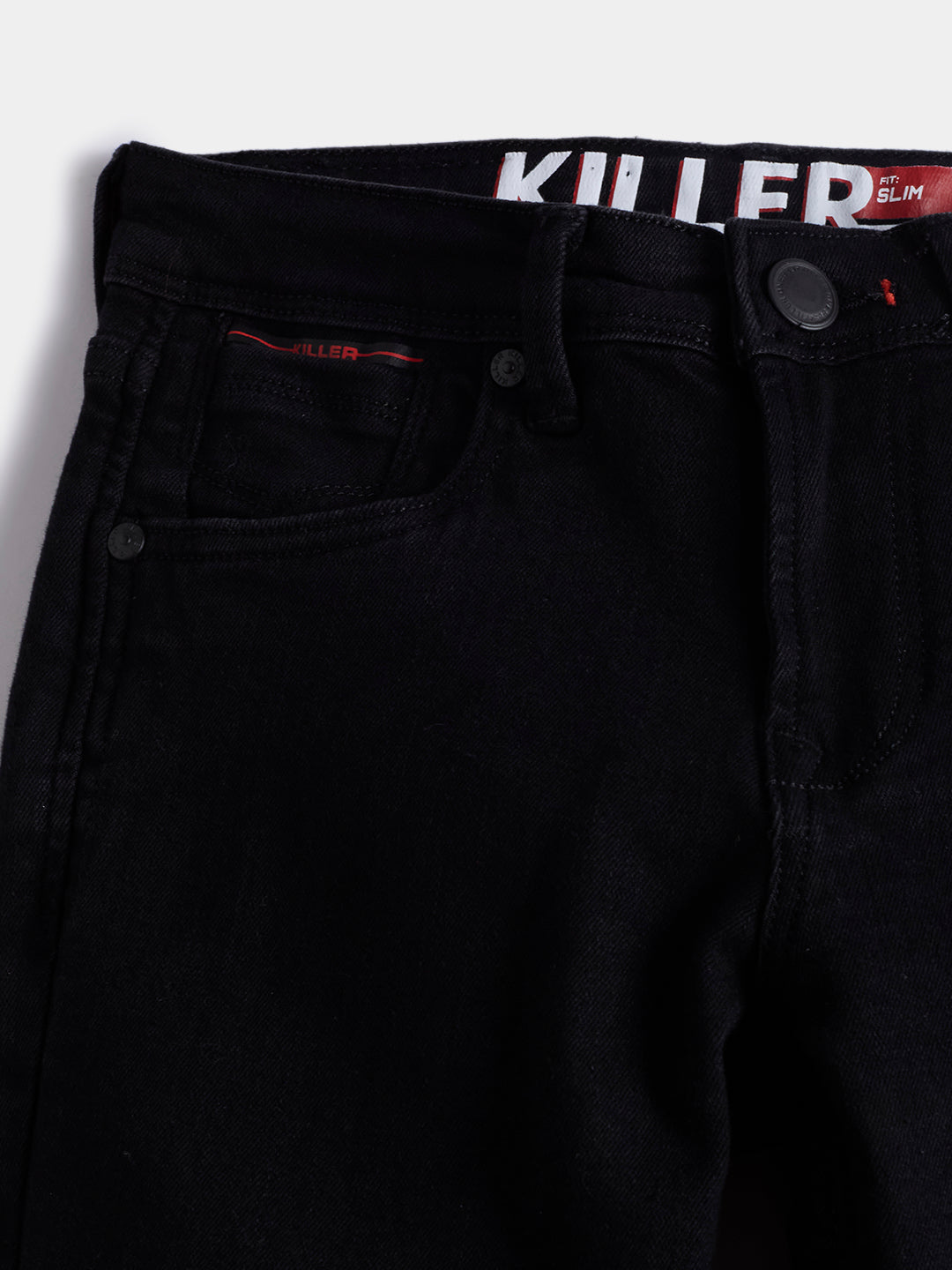 Boys Black Casual Solid Jeans