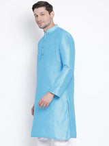 Men's Blue Festive Ethnic Full Sleeves Kurta