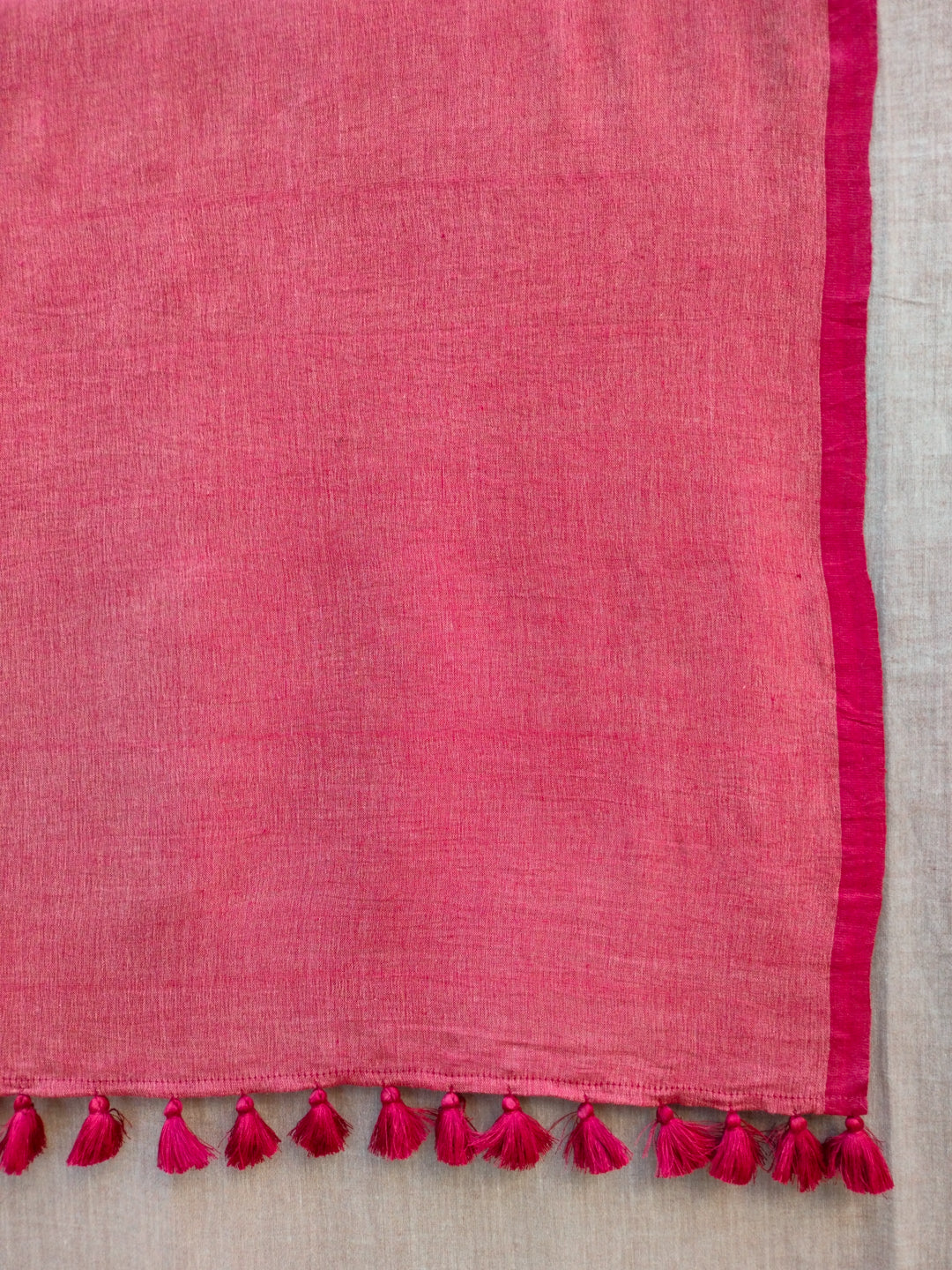 Women's Beige Cotton Blend Saree