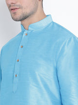 Men's Blue Festive Ethnic Full Sleeves Kurta