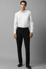 Men's White Formal Solid Regular Fit Full Sleeves Shirt