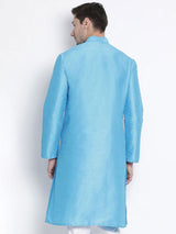 Men's Blue Festive Ethnic Full Sleeves Kurta