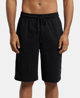 Men's Black Cotton Rich Shorts