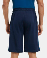 Men's Navy Cotton Rich Shorts
