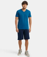 Men's Navy Cotton Rich Shorts