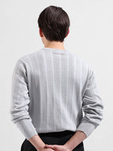 Men's Slim Fit Textured Round Neck Tshirt