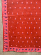 Women's Red Pure Cotton Saree