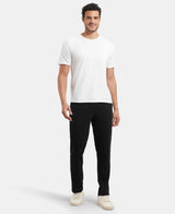 Men's Black Cotton Rich Track Pant