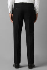 Men's Black Formal Solid Slim Fit Trouser