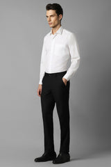 Men's Black Formal Solid Slim Fit Trouser