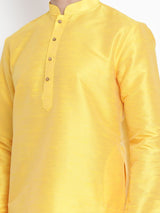 Men's Yellow Festive Ethnic Full Sleeves Kurta