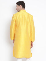 Men's Yellow Festive Ethnic Full Sleeves Kurta