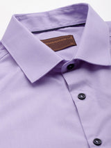 Men's Slim Fit Solid Full Sleeves Cutaway Collar Formal Shirt