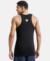 Men's Black Pure Cotton Vest