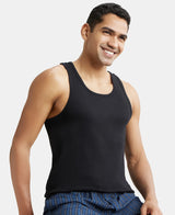 Men's Black Pure Cotton Vest