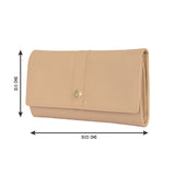Women's Market Beige Large 3 Fold Wallet