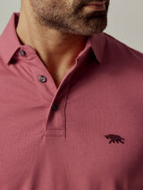 Men's Pink Casual Regular Fit Solid Half Sleeves Polo Tshirt