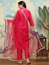 Women's Pink Kurta Set with Duppatta