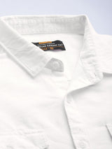 Men's Regular Fit Solid Full Sleeves Cutaway Collar Casual Shirt