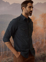 Men's Blue Casual Regular Fit Solid Full Sleeves Shirt