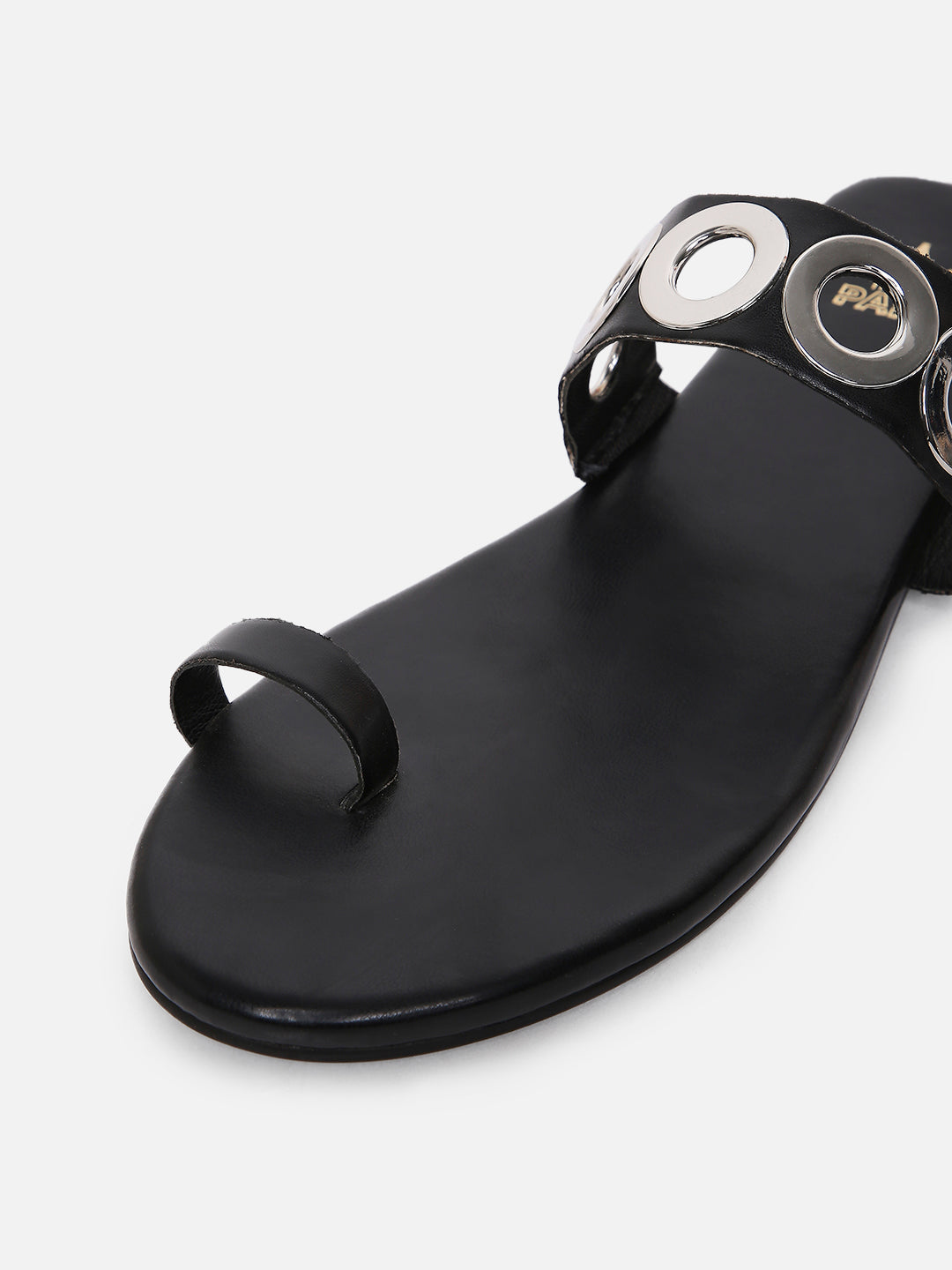 Women's Black Casual PU Slip-Ons