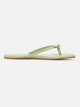 Women's Green Casual PU Flip-Flops