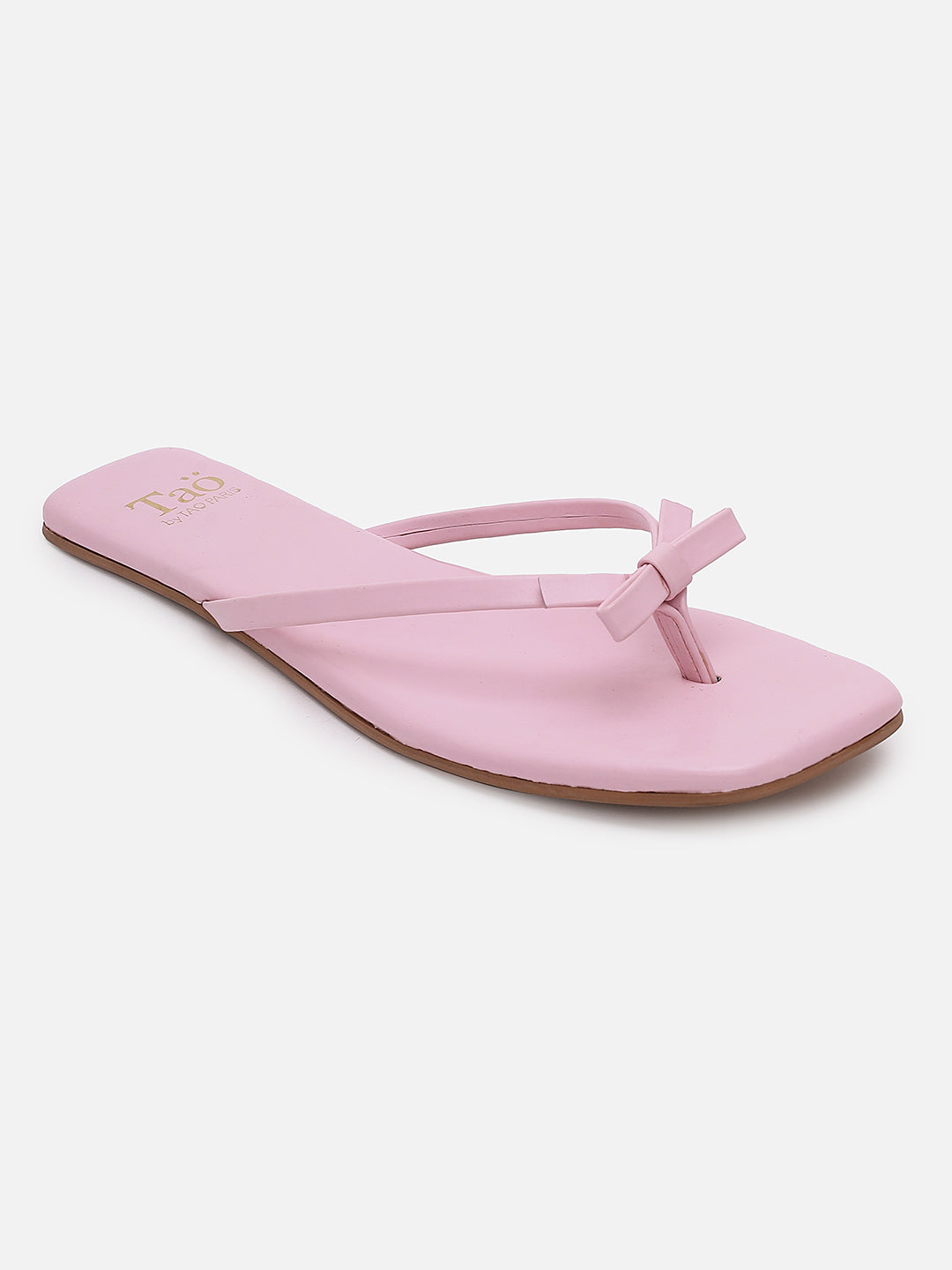Women's Pink Casual PU Flip-Flops