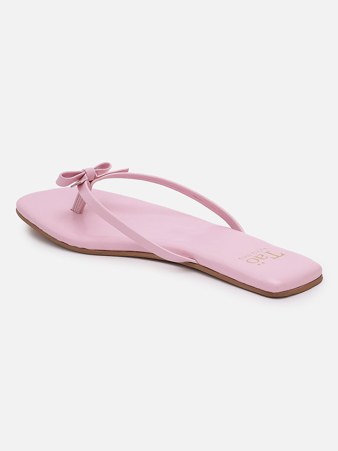 Women's Pink Casual PU Flip-Flops