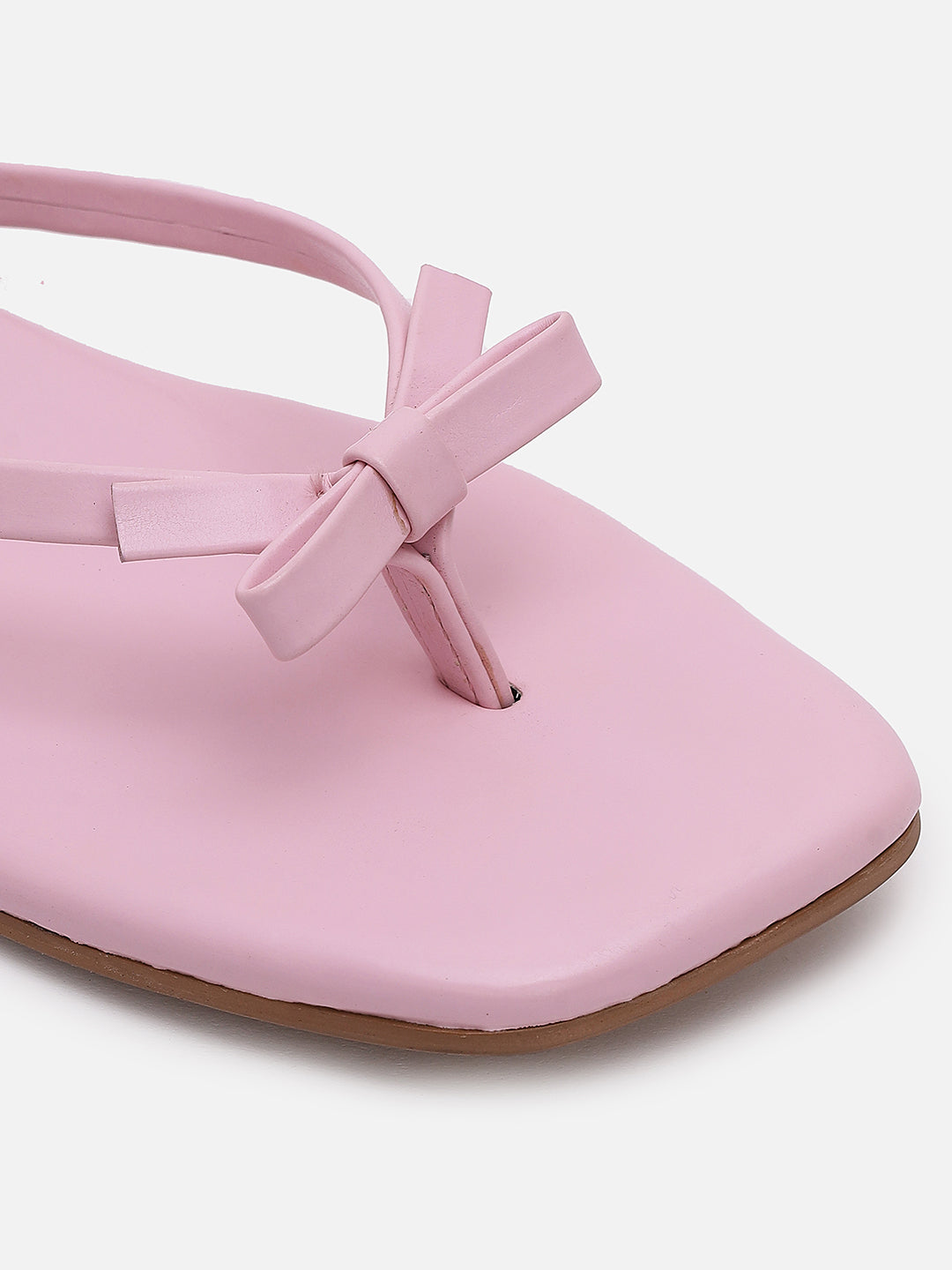 Women's Pink Casual PU Flip-Flops