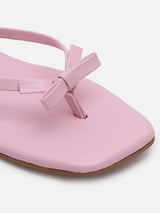 Women's Pink Casual PU Flip-Flops
