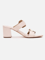 Women's Cream Casual PU Slip-Ons