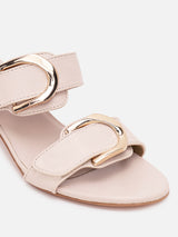 Women's Cream Casual PU Slip-Ons