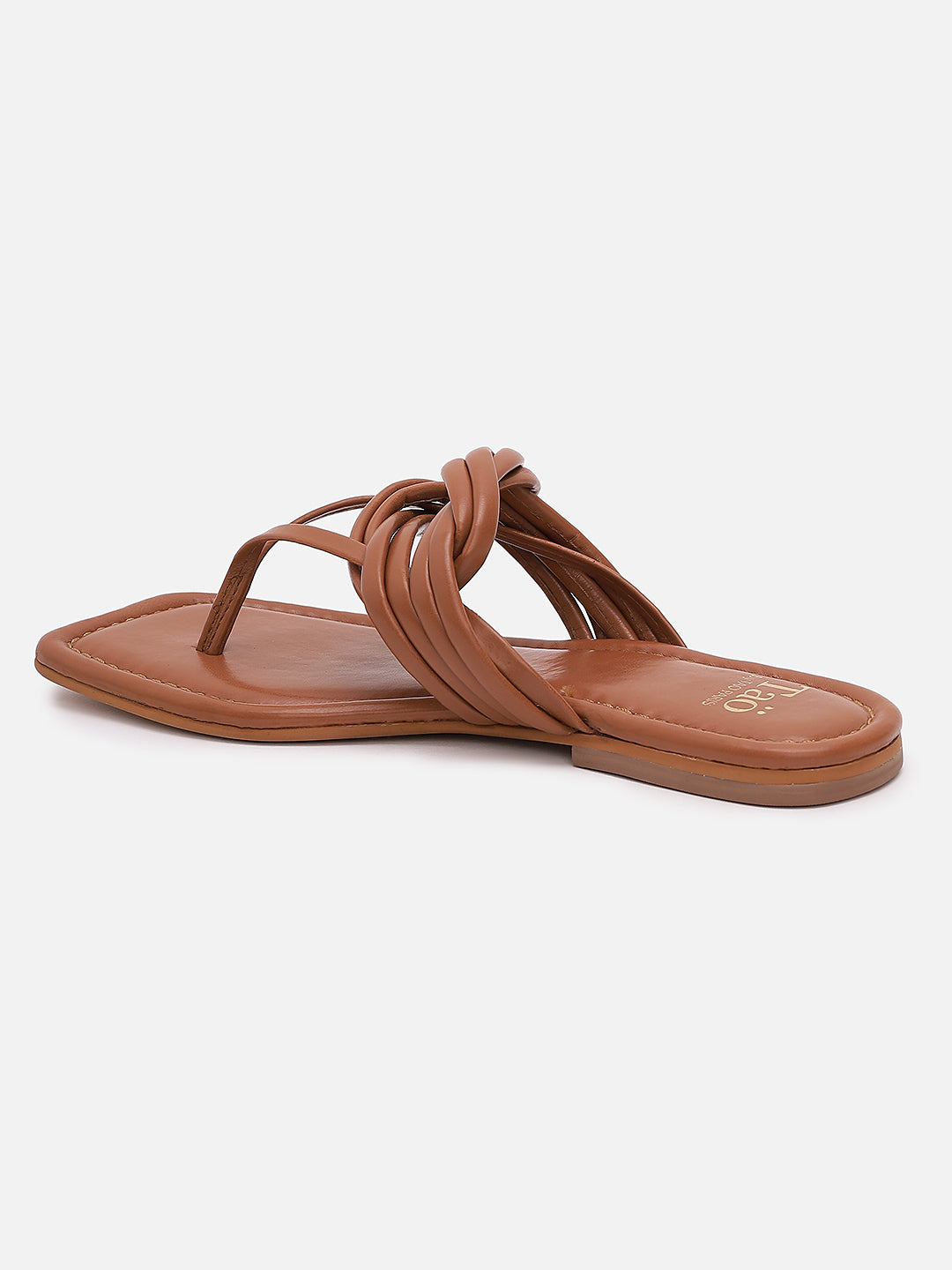 Women's Tan Casual PU Slip-Ons