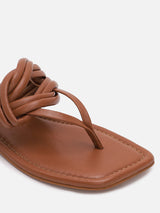 Women's Tan Casual PU Slip-Ons