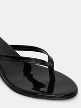 Women's Black Casual PU Slip-Ons