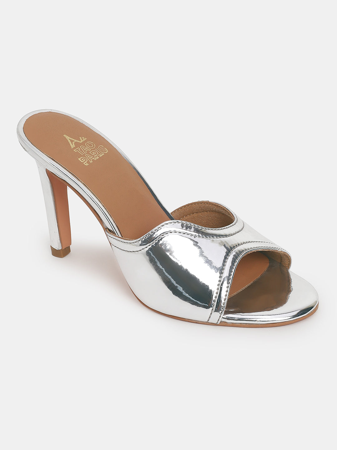 Women's Silver Casual PU Slip-Ons