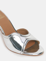 Women's Silver Casual PU Slip-Ons