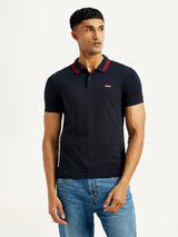 Men's Navy Casual Pure Cotton Slim Fit Polo Tshirt