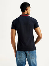 Men's Navy Casual Pure Cotton Slim Fit Polo Tshirt