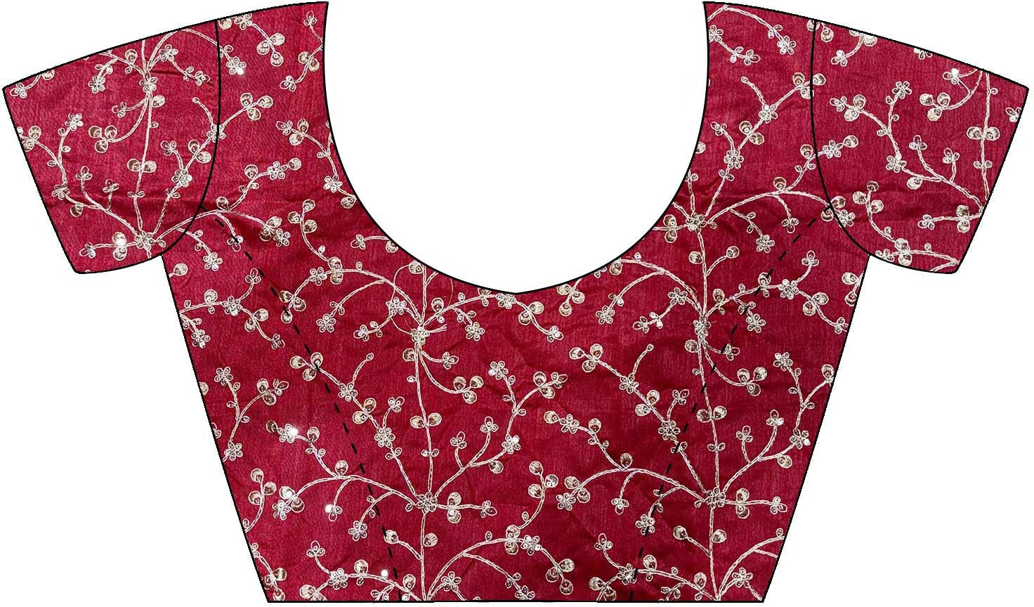 Women's Organza White Embellished Designer Saree with Blouse Piece