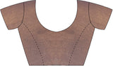 Women's Paper Silk Grey Embellished Designer Saree with Blouse Piece