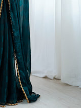 Women's Teal blue Festive Saree