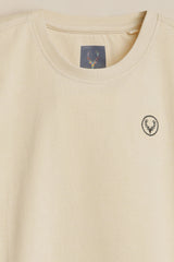 Boys Beige and Brown Casual Solid Regular Fit Tshirt - Pack of 2