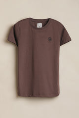 Boys Beige and Brown Casual Solid Regular Fit Tshirt - Pack of 2
