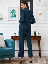 Women's Teal Three Piece Blazer Co-ords Set